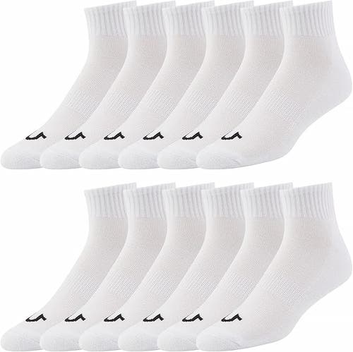 True Religion 12 Pairs Quarter Premium Athletic Ankle Socks in White  product