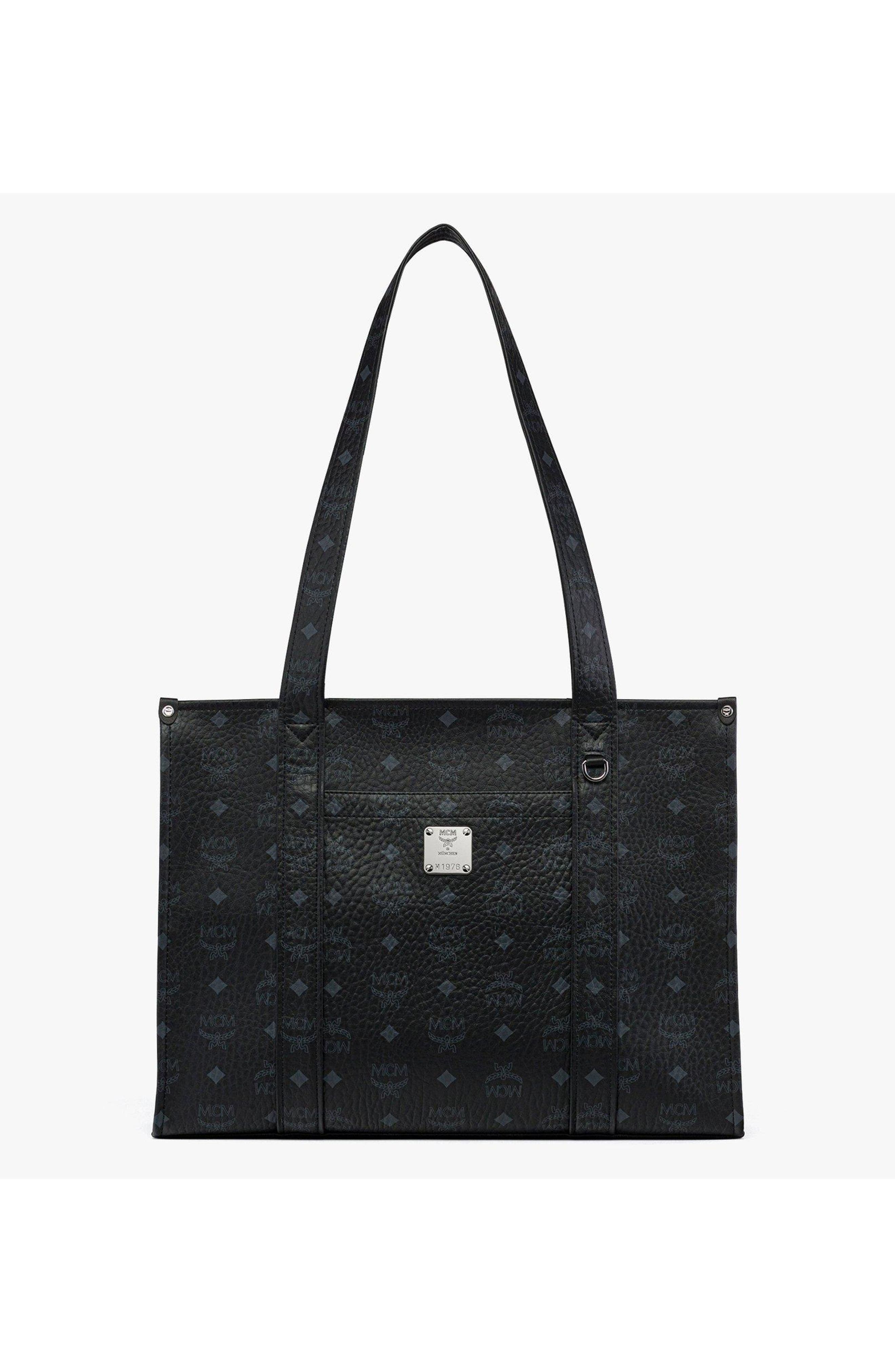 Mcm Small Aren School Bag Tote In Black