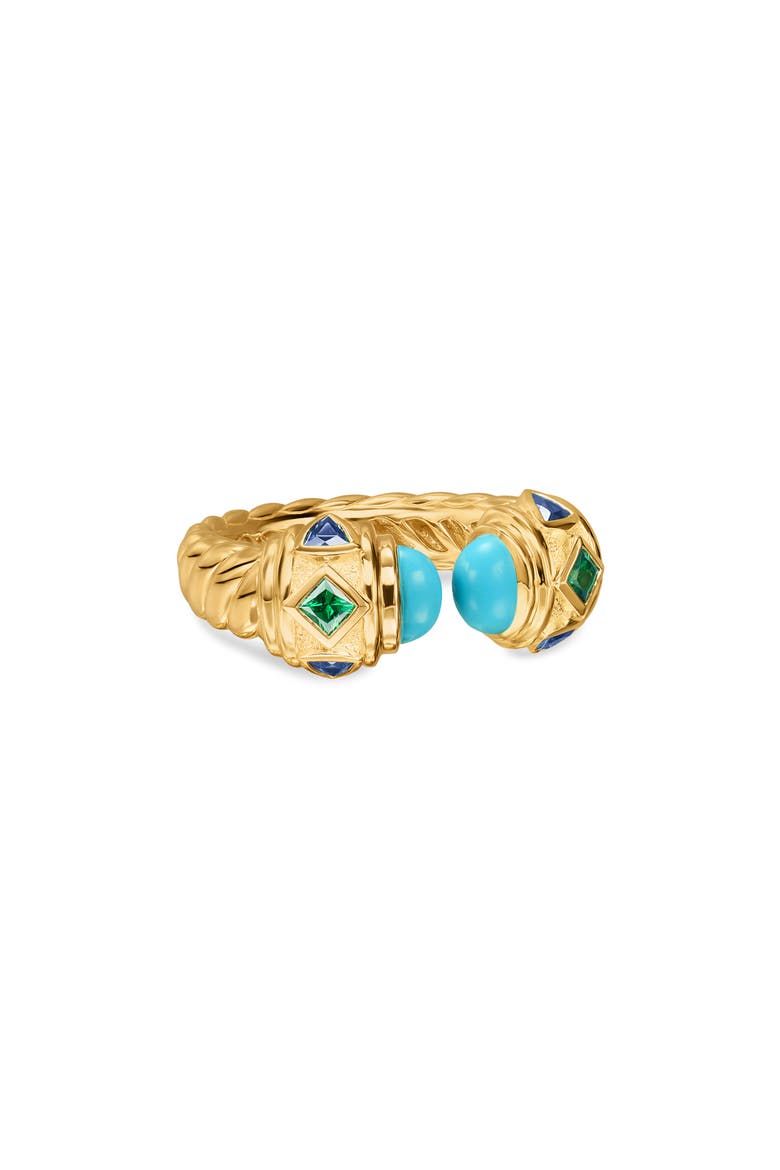 Renaissance Color Ring in 18K Yellow Gold, Main, color, TURQUOISE