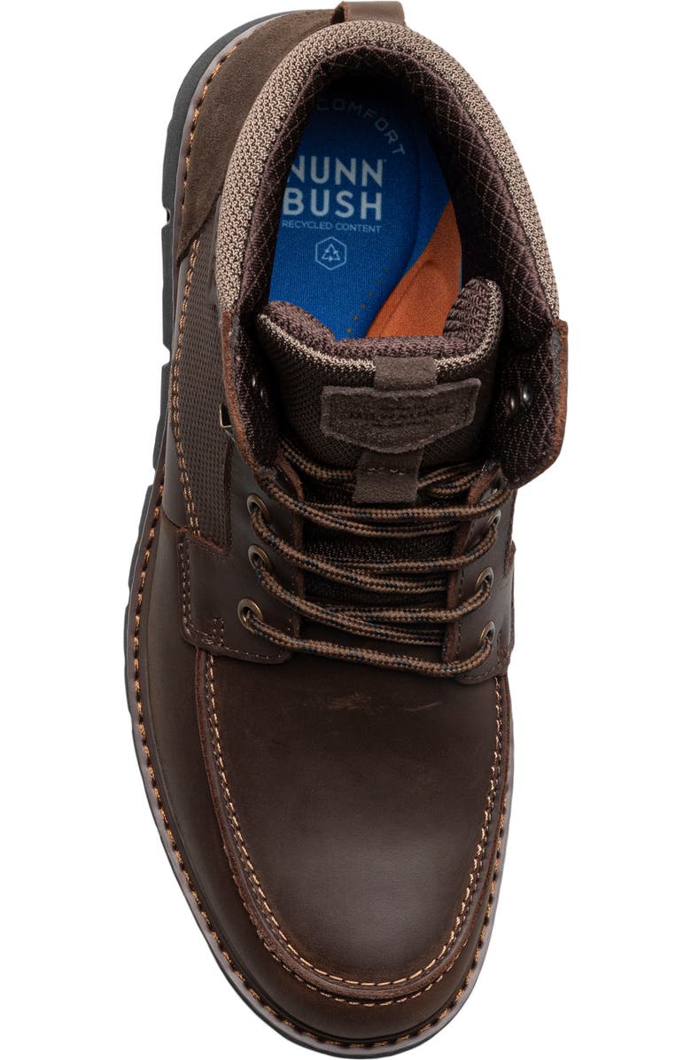 NUNN BUSH Karnak Water Resistant Moc Toe Boot, Alternate, color, Brown