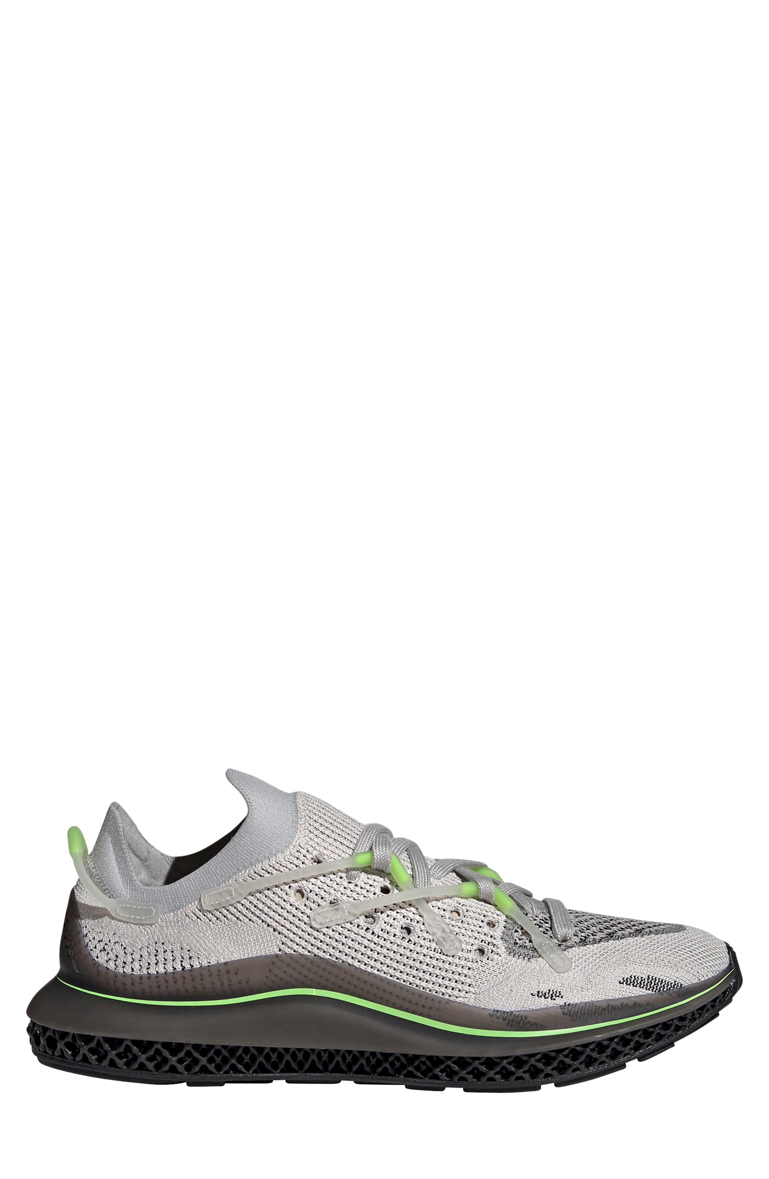 adidas 4D Fusio Sneaker, Alternate, color, Grey One/ Black/ Signal Green