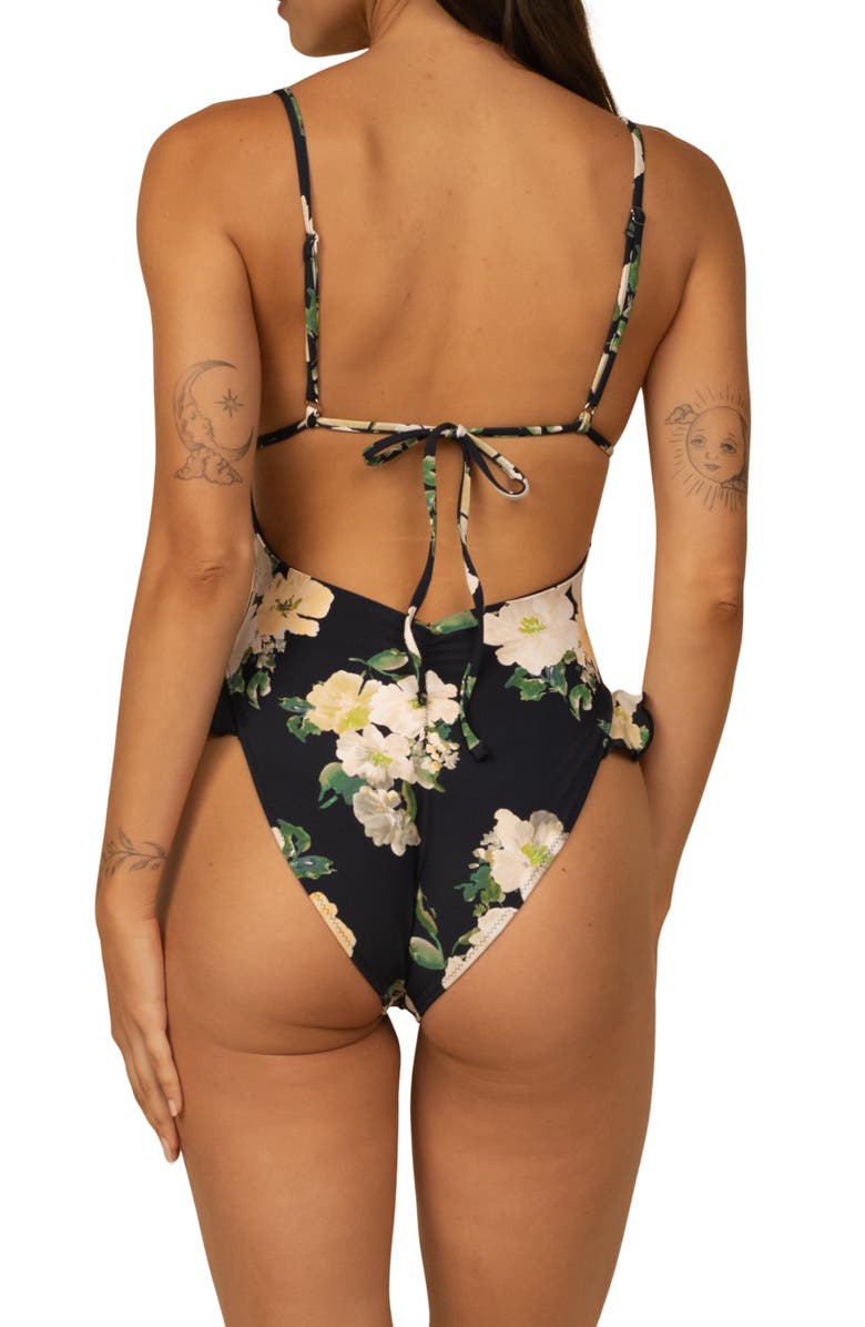 MONTCE Devin Rosa Ruffle One-Piece Swimsuit, Alternate, color, Liz Floral