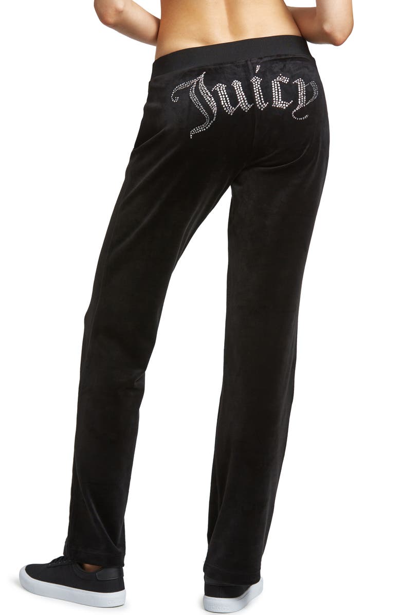 Juicy Couture Bling Velour Pants, Alternate, color,