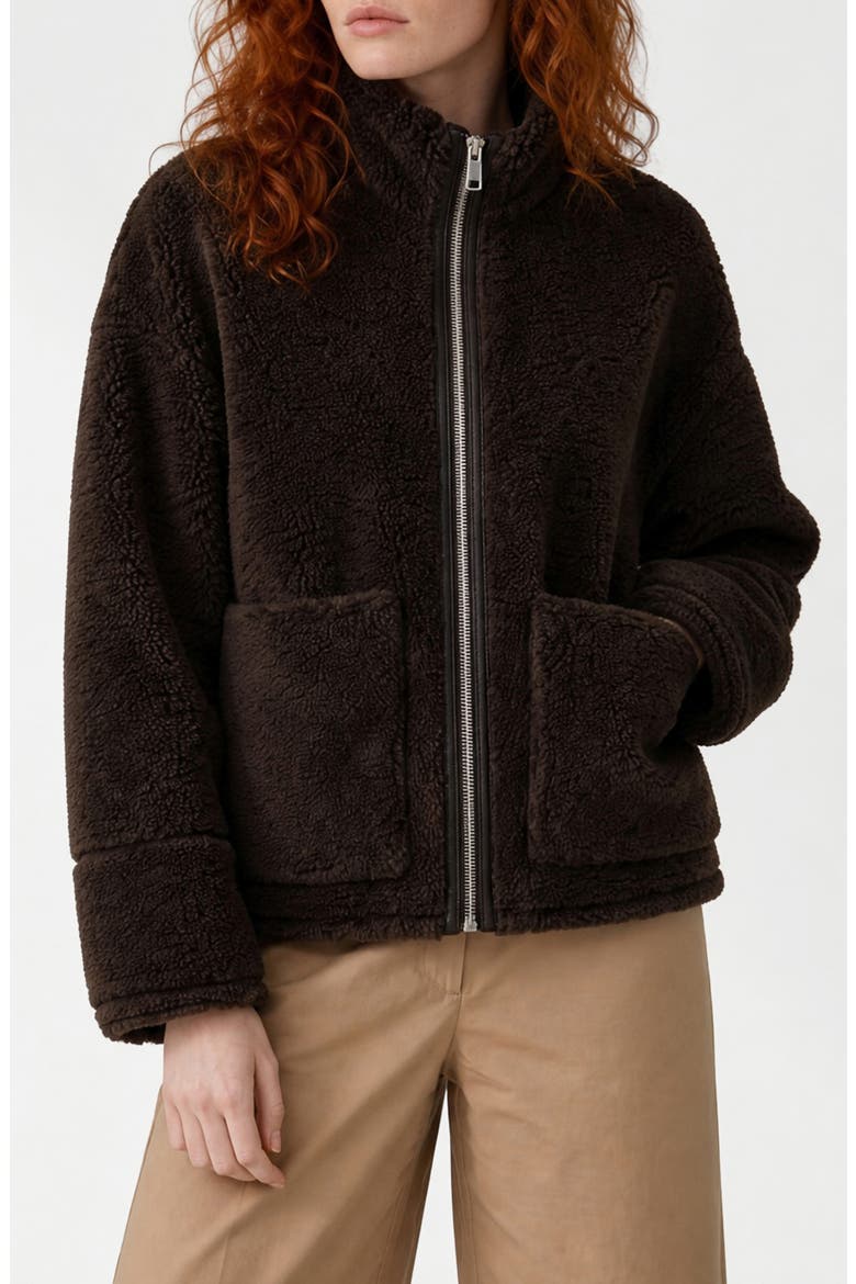 Jinni Faux Fur Jacket, Main, color, BROWN