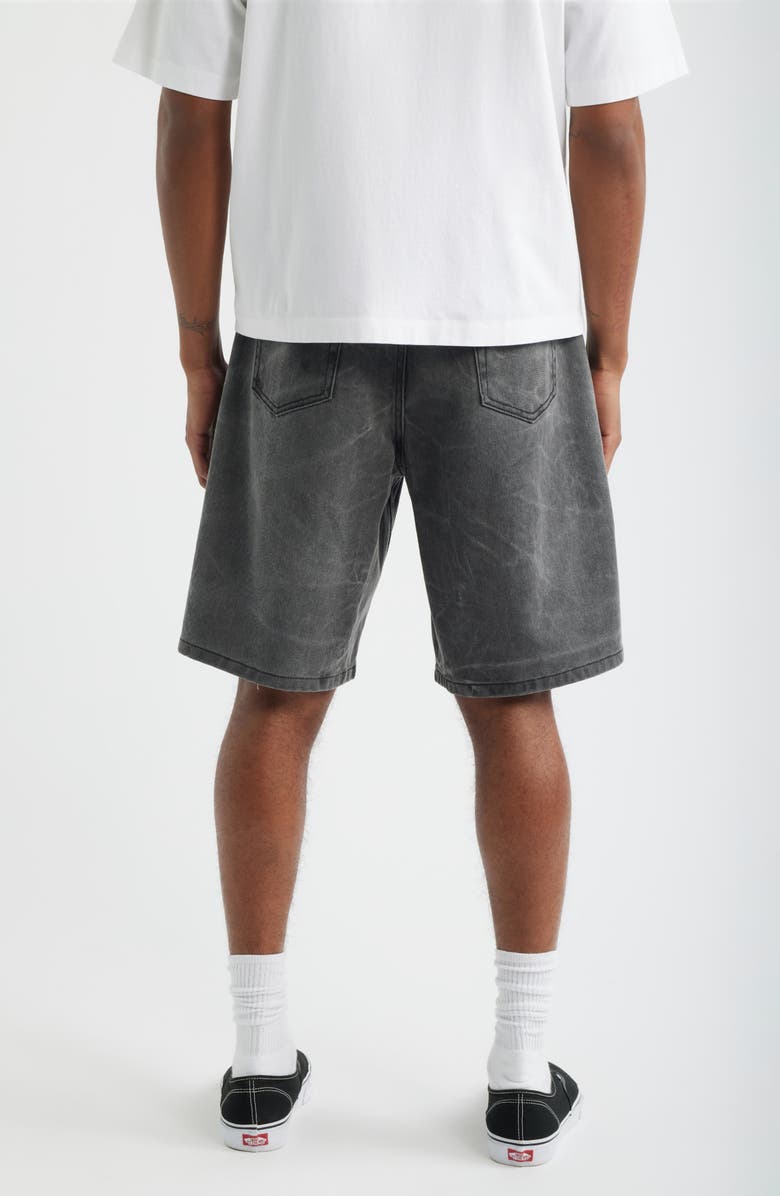 Obey Bigwig Baggy Denim Shorts, Alternate, color, Black Wrinkle Wash
