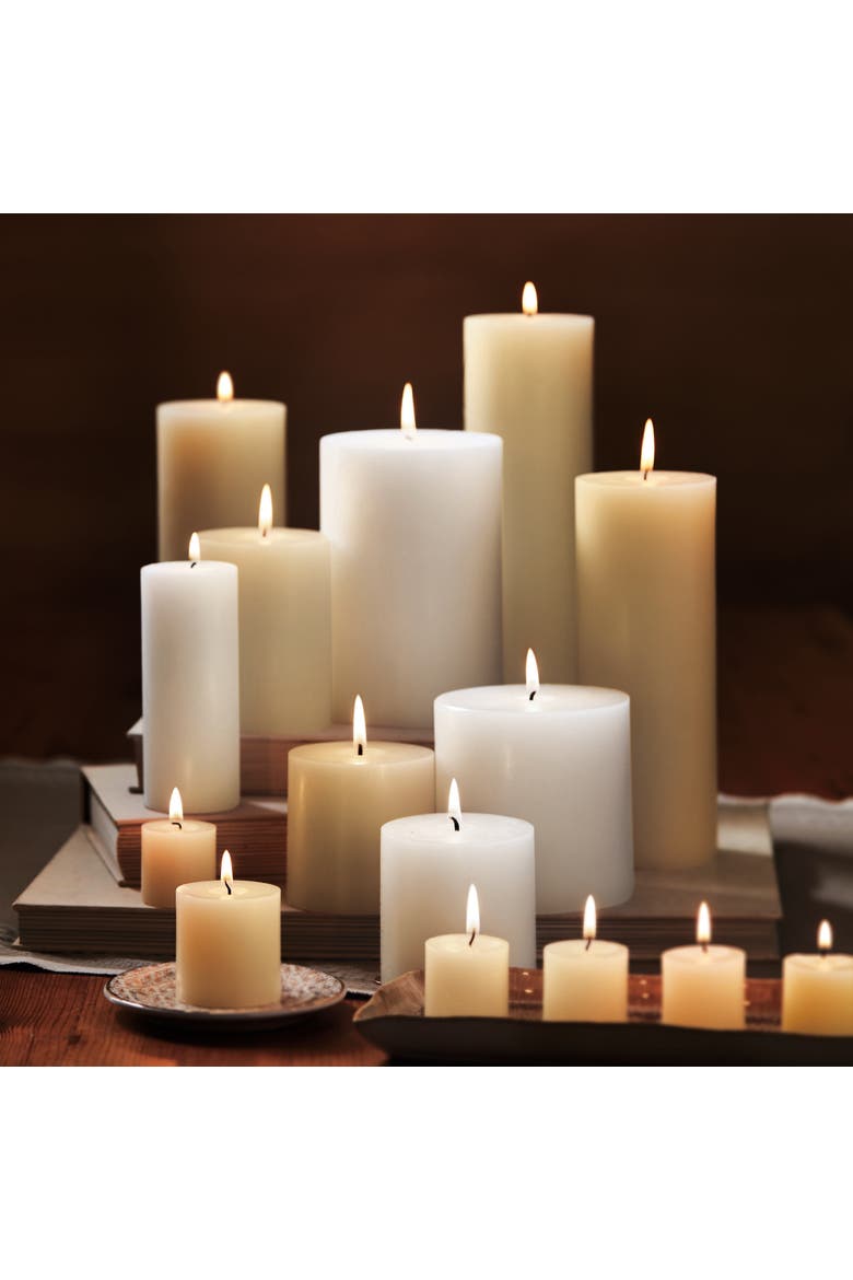Ivory Pillar Candle Unscented Drip-Free Long Burning 175H, Alternate, color, Beige