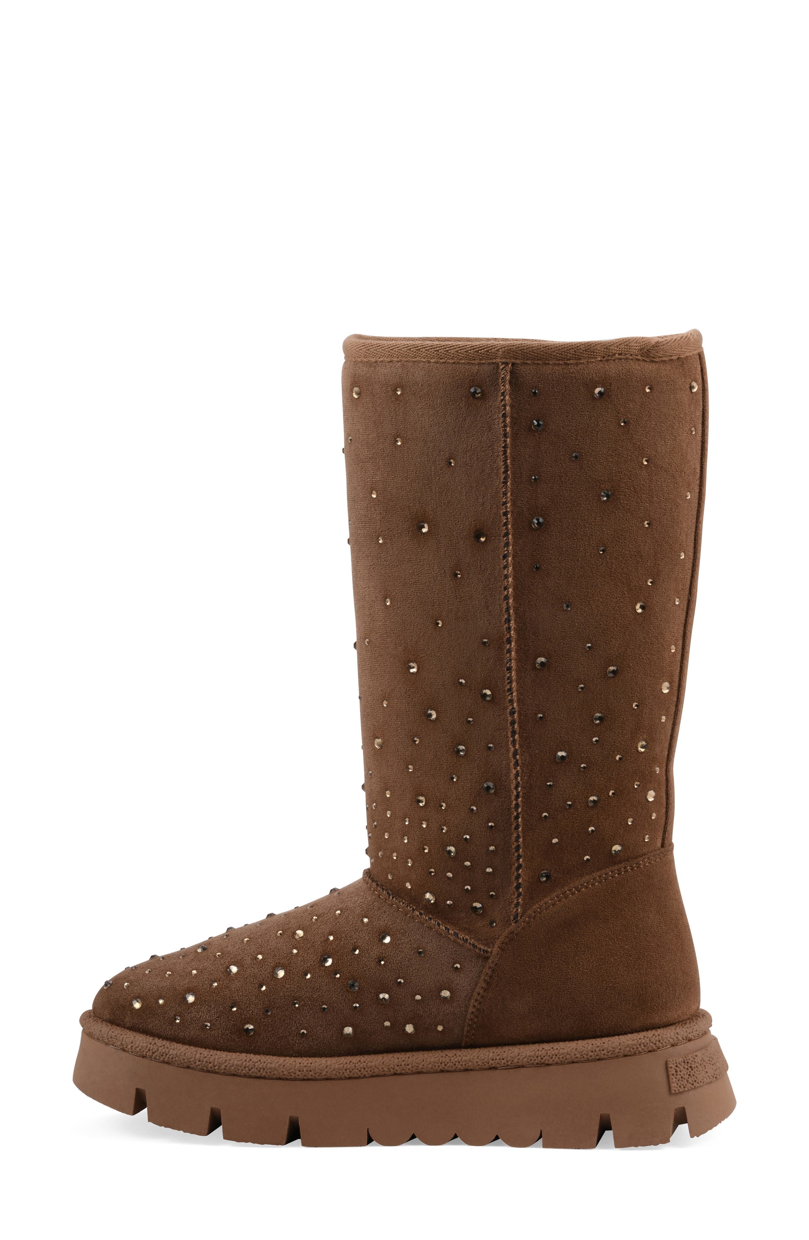 White Mountain Footwear Tripp Faux Fur Lined Boot, Alternate, color, Chestnut Faux Suede