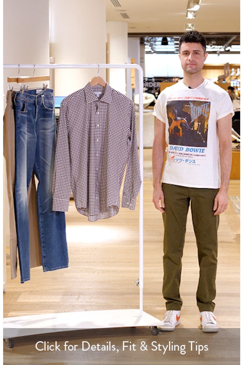 Fairbanks Ombré Check Performance Twill Button-Up Shirt video