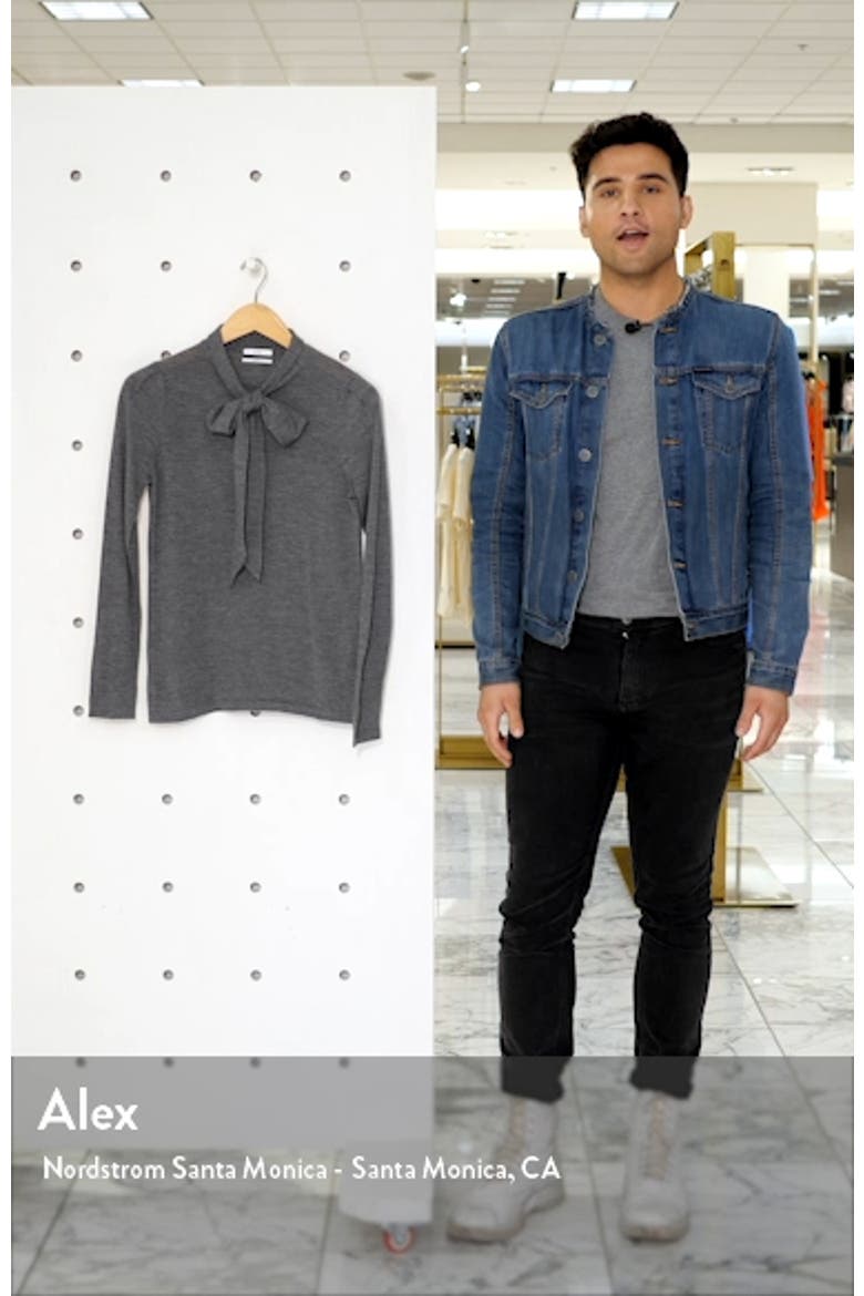 Essentials Tie Neck Cashmere Sweater video