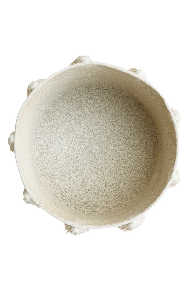 Lorena Canals Tassel Basket, Alternate, color, Natural