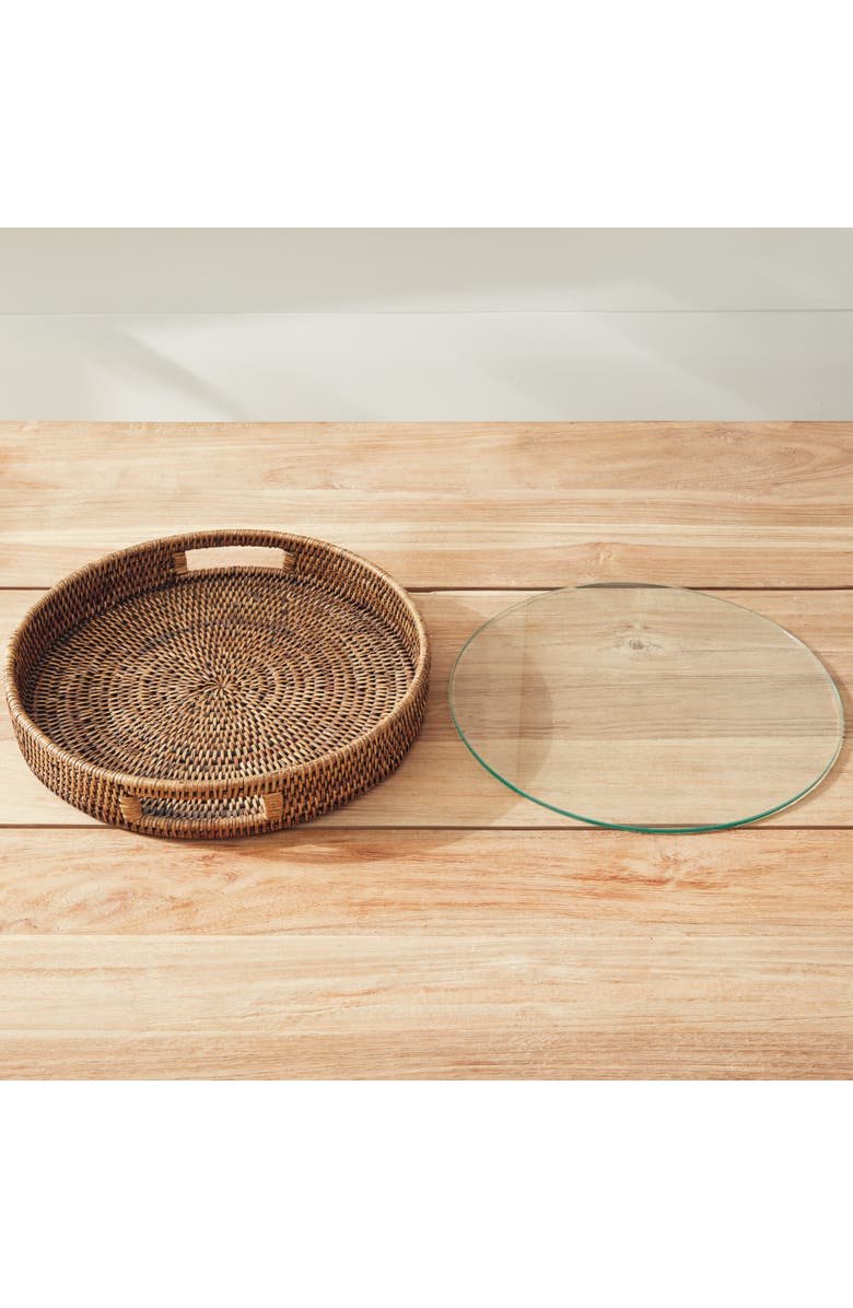 Napa Home & Garden Burma Rattan Serving Tray, Brown, Alternate, color, Brown