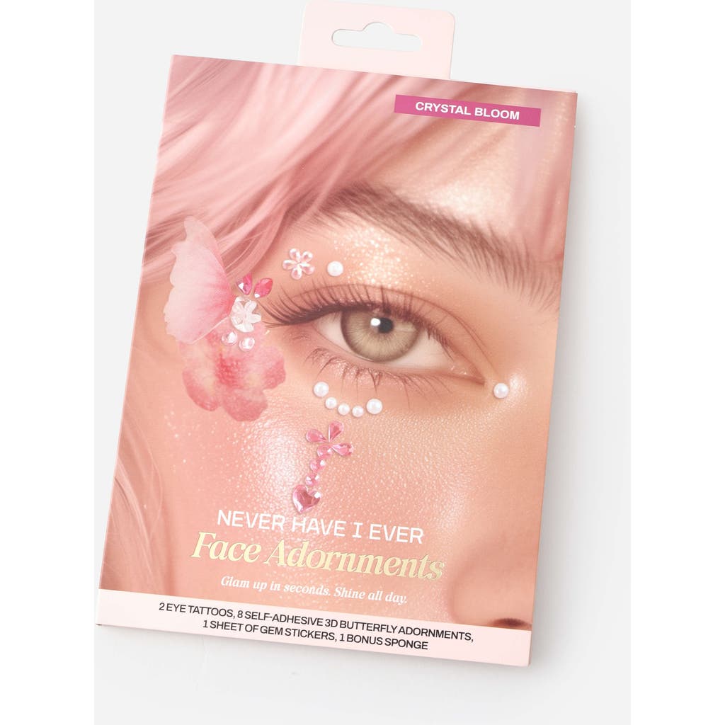Never Have I Ever Crystal Bloom Face Adornments In Pink