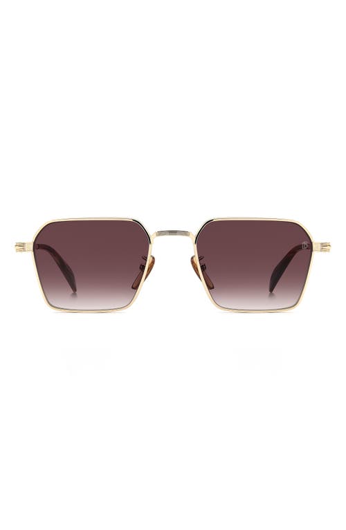 David Beckham Eyewear Db 1245/s 53mm Rectangular Sunglasses In Brown