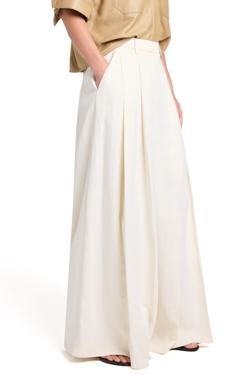 TWP Crosby Wide Leg Pants, Alternate, color, Bone