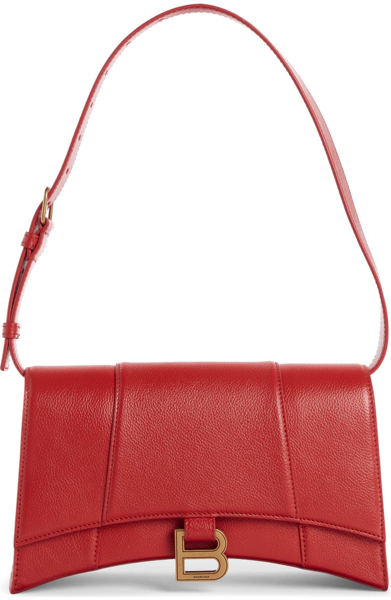 Balenciaga Small Hourglass Sling Leather Shoulder Bag, Main, color,