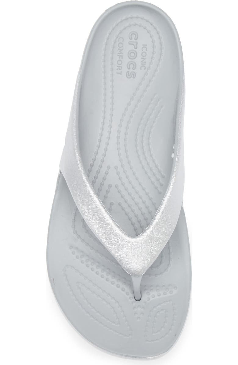 CROCS Kadee II Flip Flop Sandal, Alternate, color, Silver