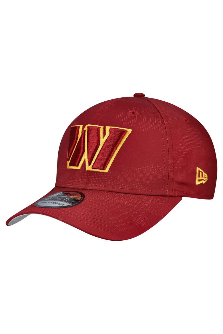 Men's New Era  Burgundy Washington Commanders Tonal Camo 39THIRTY Stretch Fit Hat, Main, color, Burgundy