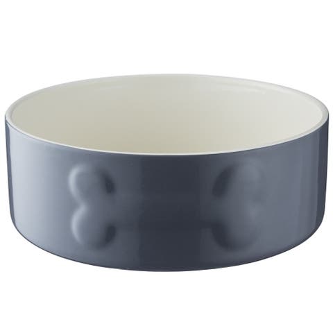 Embossed Bone Dog Bowl, 8 Inch,  50.7oz, Food and Water Dish