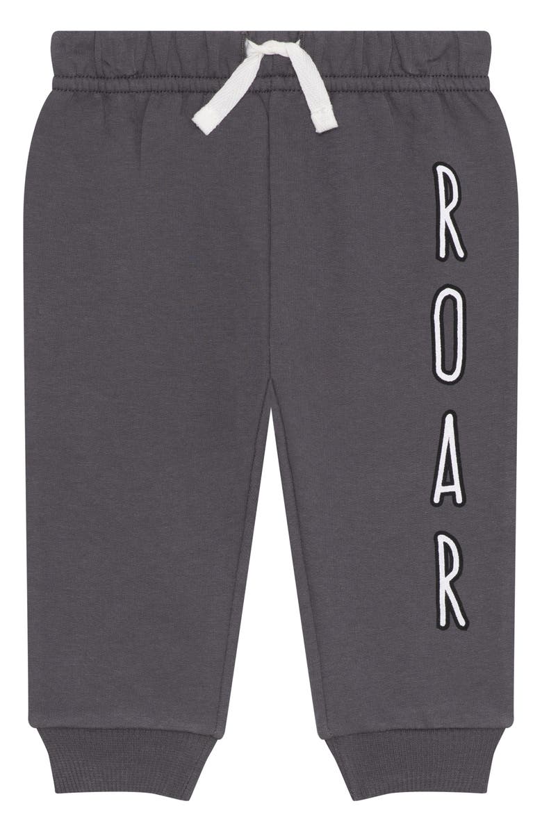 PL Baby by Petit Lem Football Sweatshirt, Joggers & Hat Set, Alternate, color, Dino