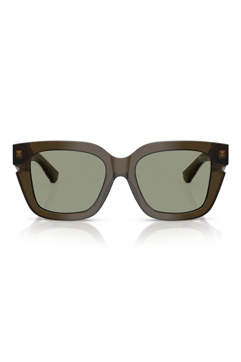 54mm Square Sunglasses, Main, color, GREEN