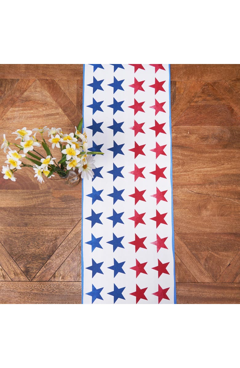 C&F Home Red White & Pow Table Runner 14" x 72", Alternate, color, Blue