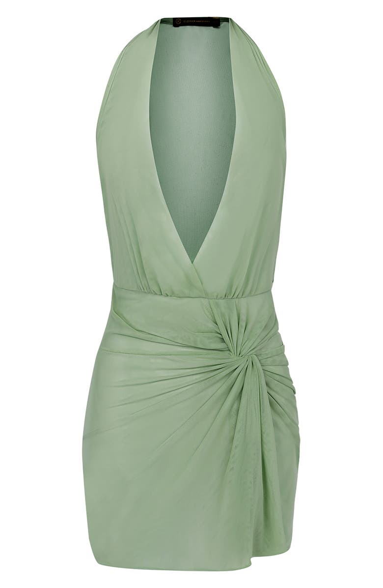 ViX Paula Hermanny Karina Semisheer Stretch Mesh Cover-Up Minidress, Alternate, color, Green
