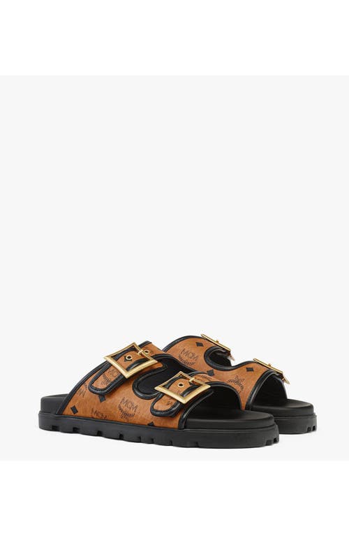 Mcm Sandals In Visetos In Brown