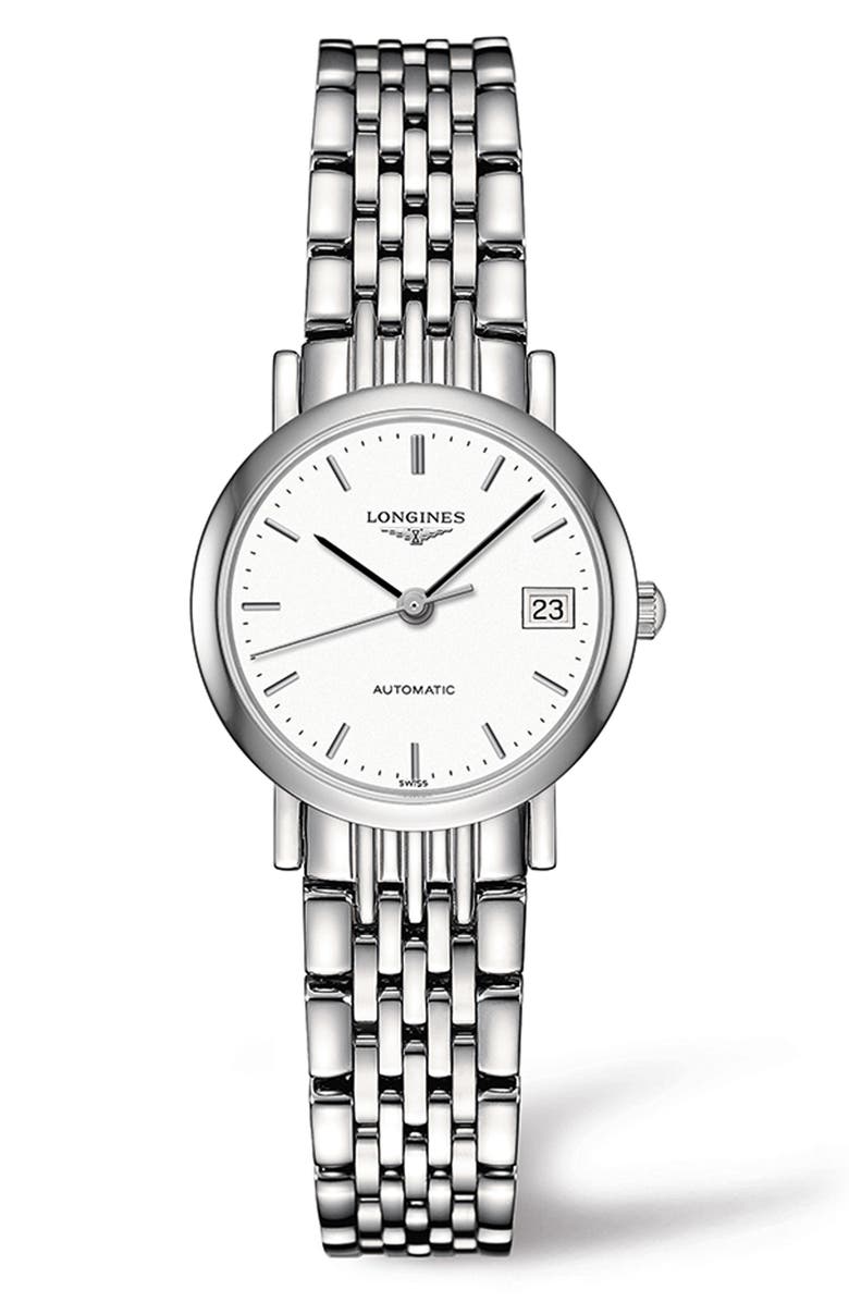 Longines Elegant Automatic Bracelet Watch, 25.5mm, Main, color, 