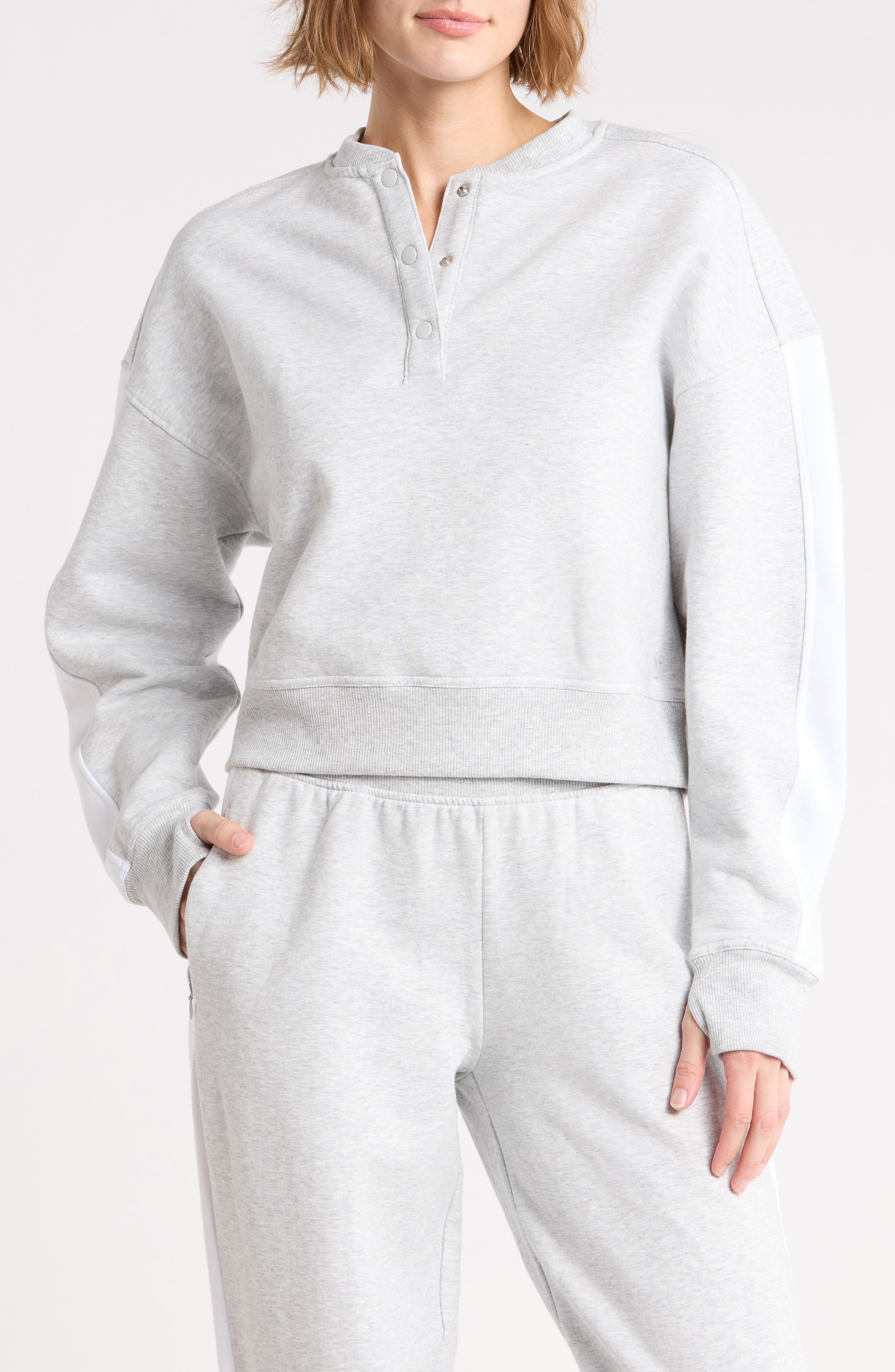 HEATHER GREY/ WHITE