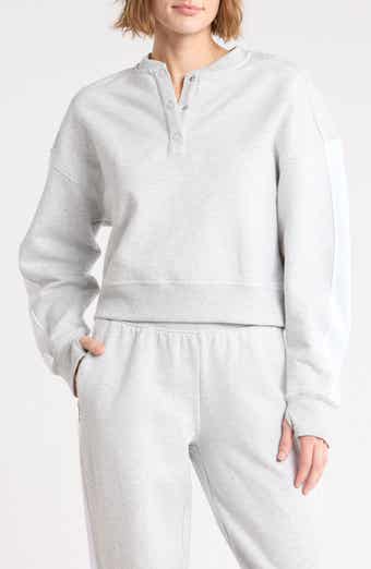 Cloud Plush Henley Sweatshirt