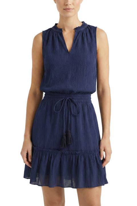 Beth Smock Waist Cotton Short Dress