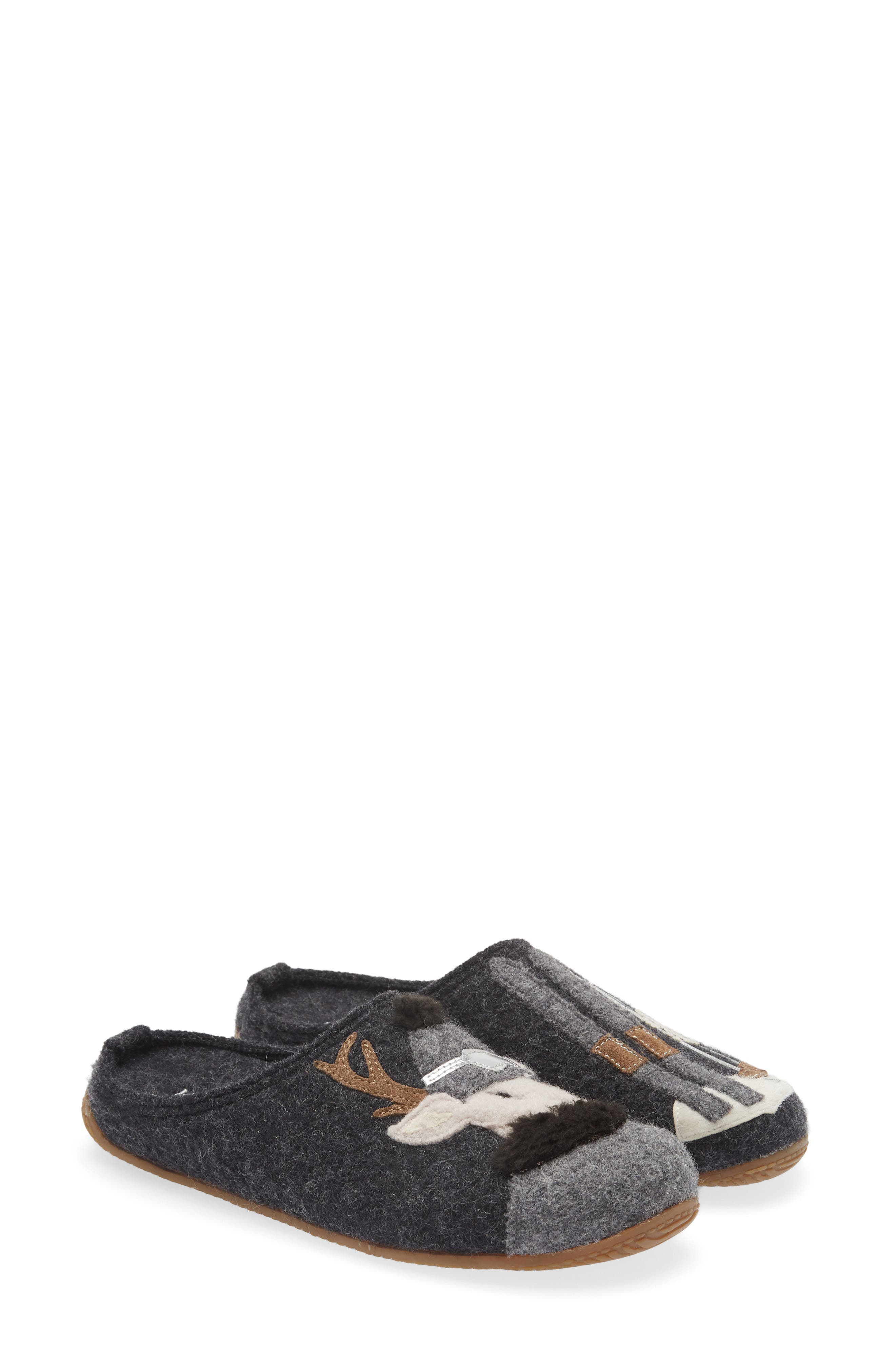 Living Kitzbühel Deer Skier Open Heel Wool Slipper, Alternate, color, 