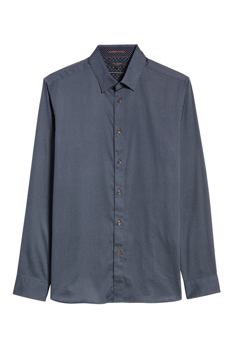 Tillnow Button-Up Shirt, Alternate, color, NAVY