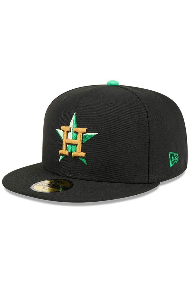 Men's New Era  Black Houston Astros 2026 St. Patrick's Day 59FIFTY Fitted Hat, Alternate, color, Black