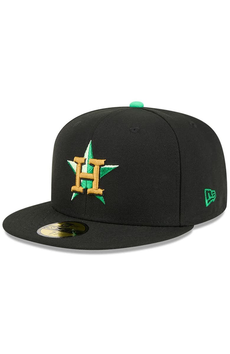 New Era Men's New Era Black Houston Astros 2026 St. Patrick's Day 59FIFTY Fitted Hat, Alternate, color, Black