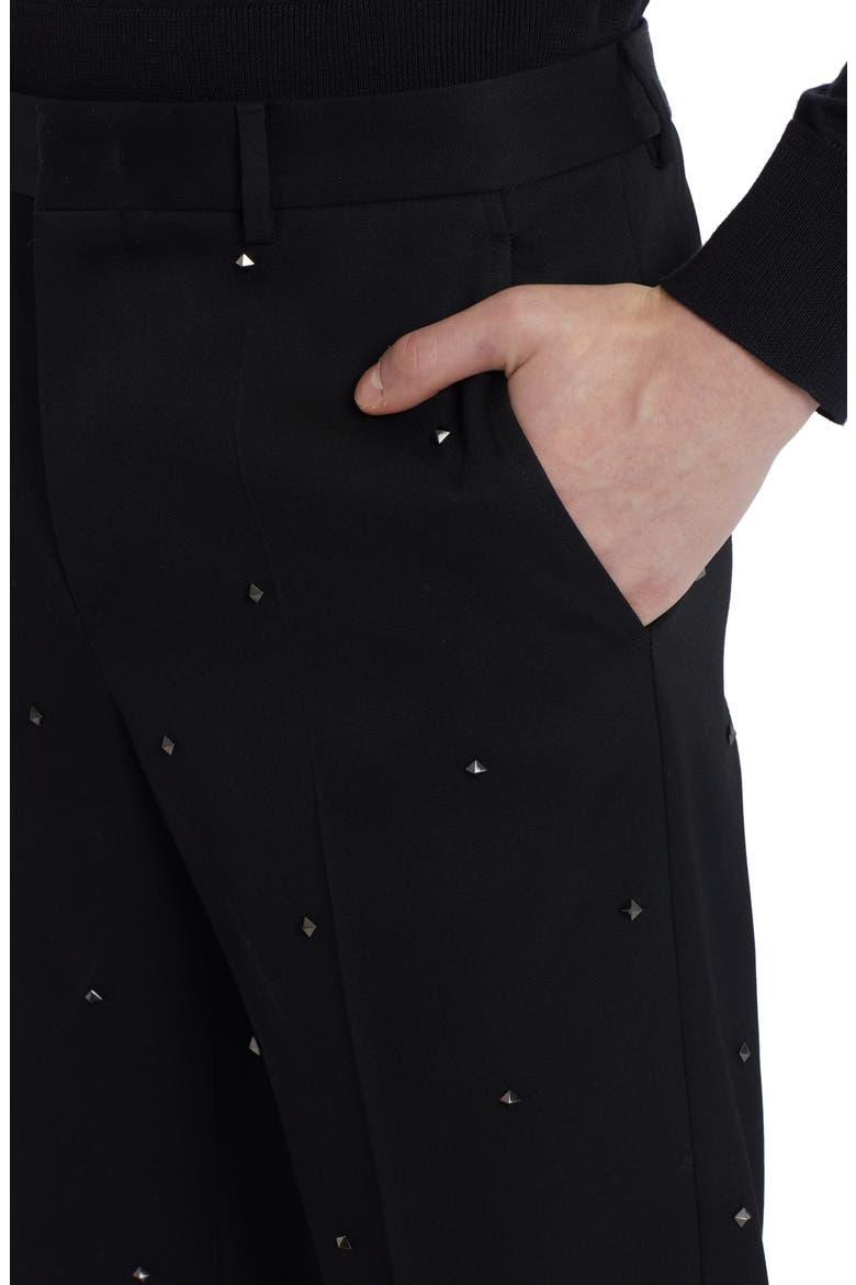 Rockstud Wool Pants, Alternate, color, 0NO - NERO