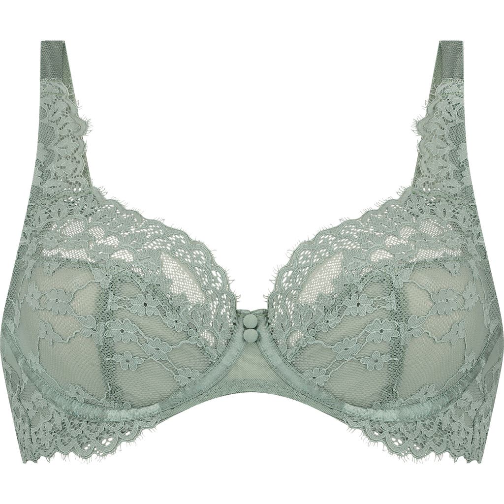 Hunkemoller Hunkemöller Daisy Lace Underwire Bra In Green