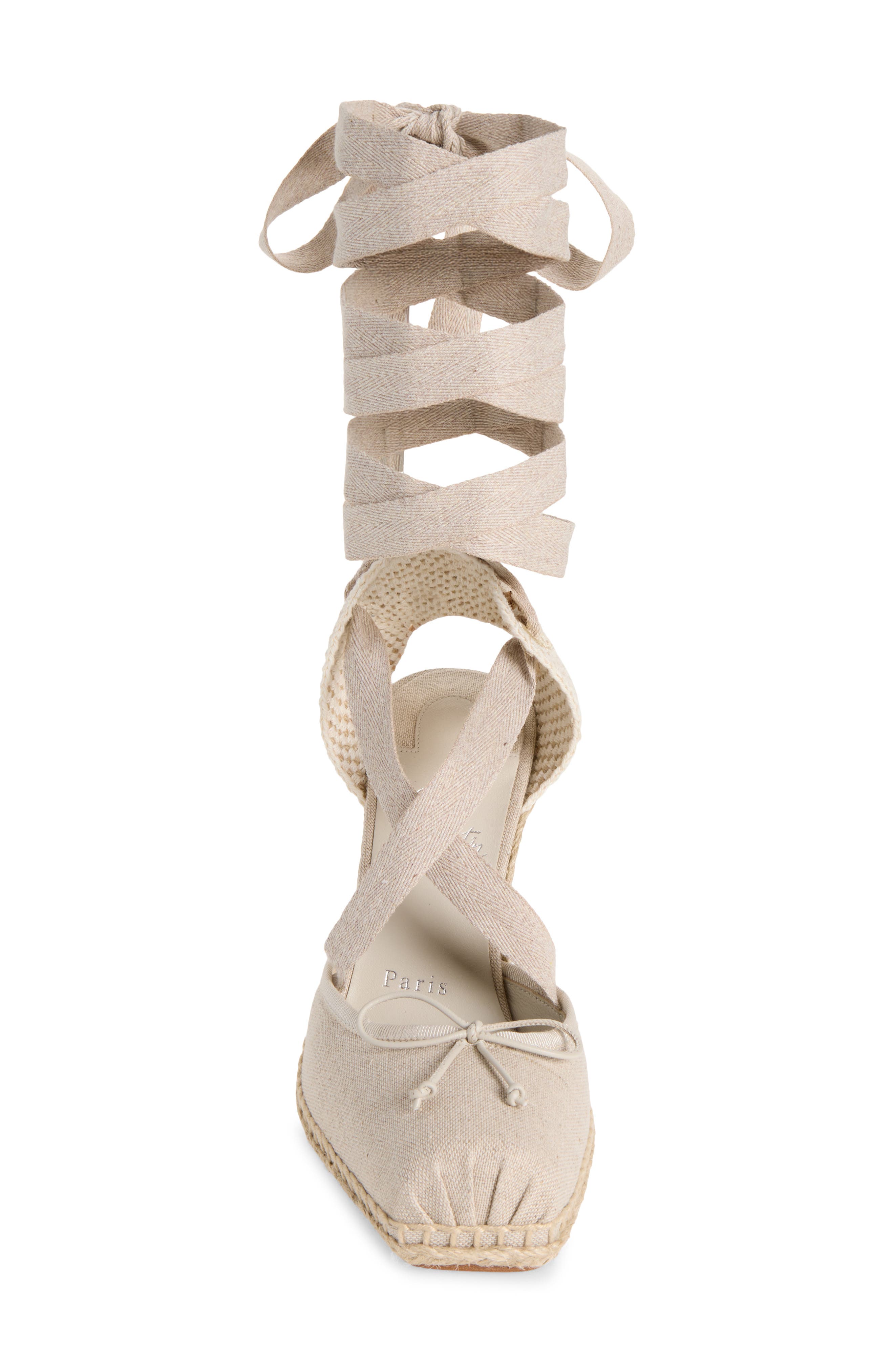 Cassiadrilla Ankle Wrap Espadrille Pump, Alternate, color, 3547 VERS NATURAL/ LIN CRAIE
