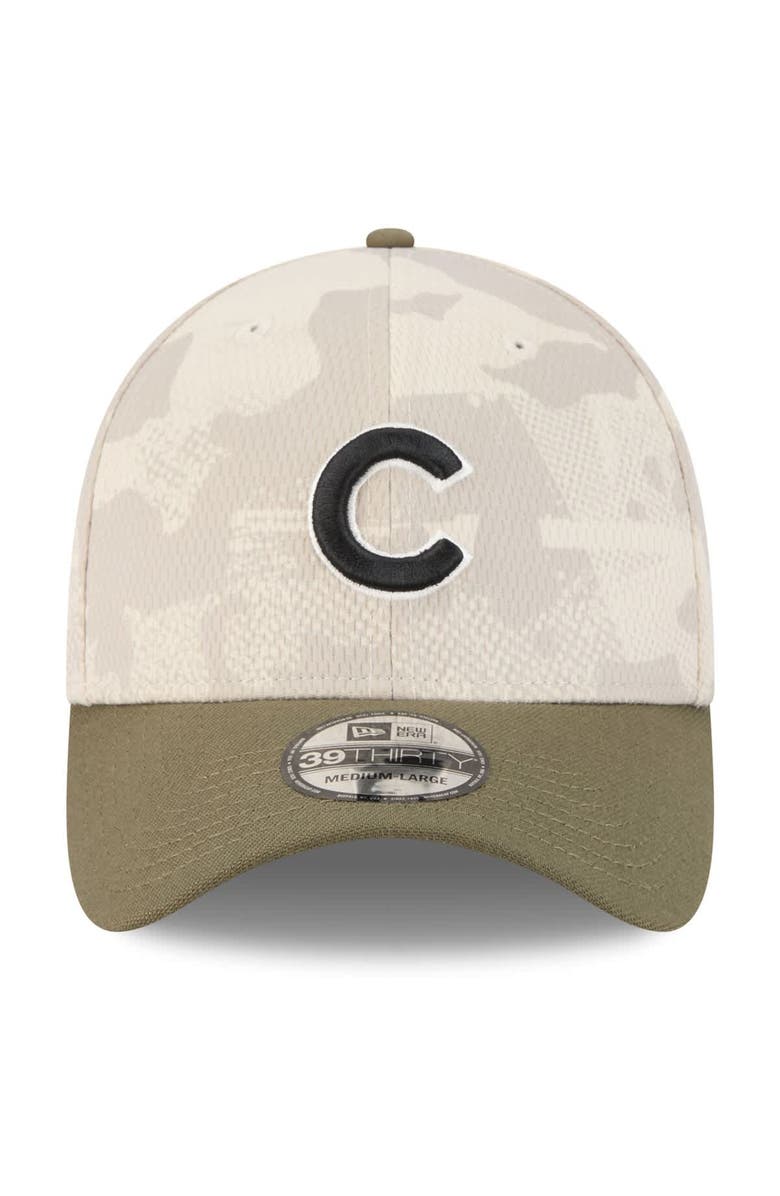 New Era Men's New Era Light Beige/Olive Chicago Cubs 2025 Armed Forces Day 39THIRTY Flex Hat, Alternate, color, Light Beige