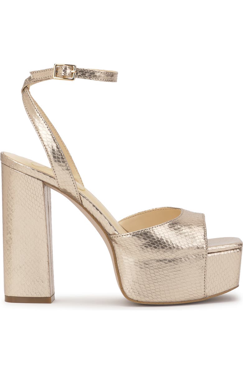 Jessica Simpson Lirio Ankle Strap Platform Sandal, Alternate, color, Solid Gold
