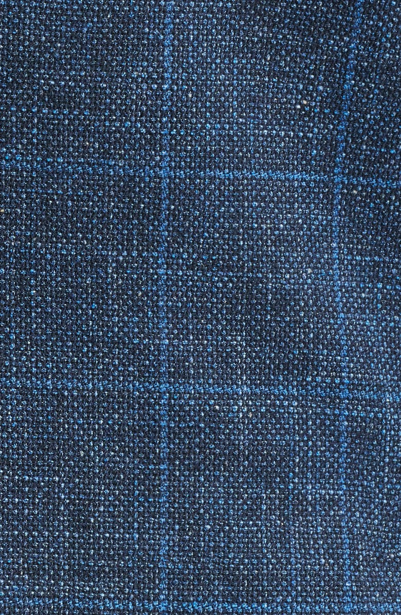 Paul Smith London Tailored Fit Windowpane Check Wool & Cotton Blend Sport Coat, Alternate, color, Navy