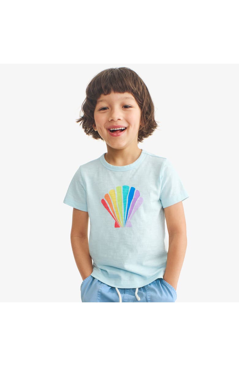 Primary Kids Rainbow Seashell Tee, Alternate, color, Saltwater Shell