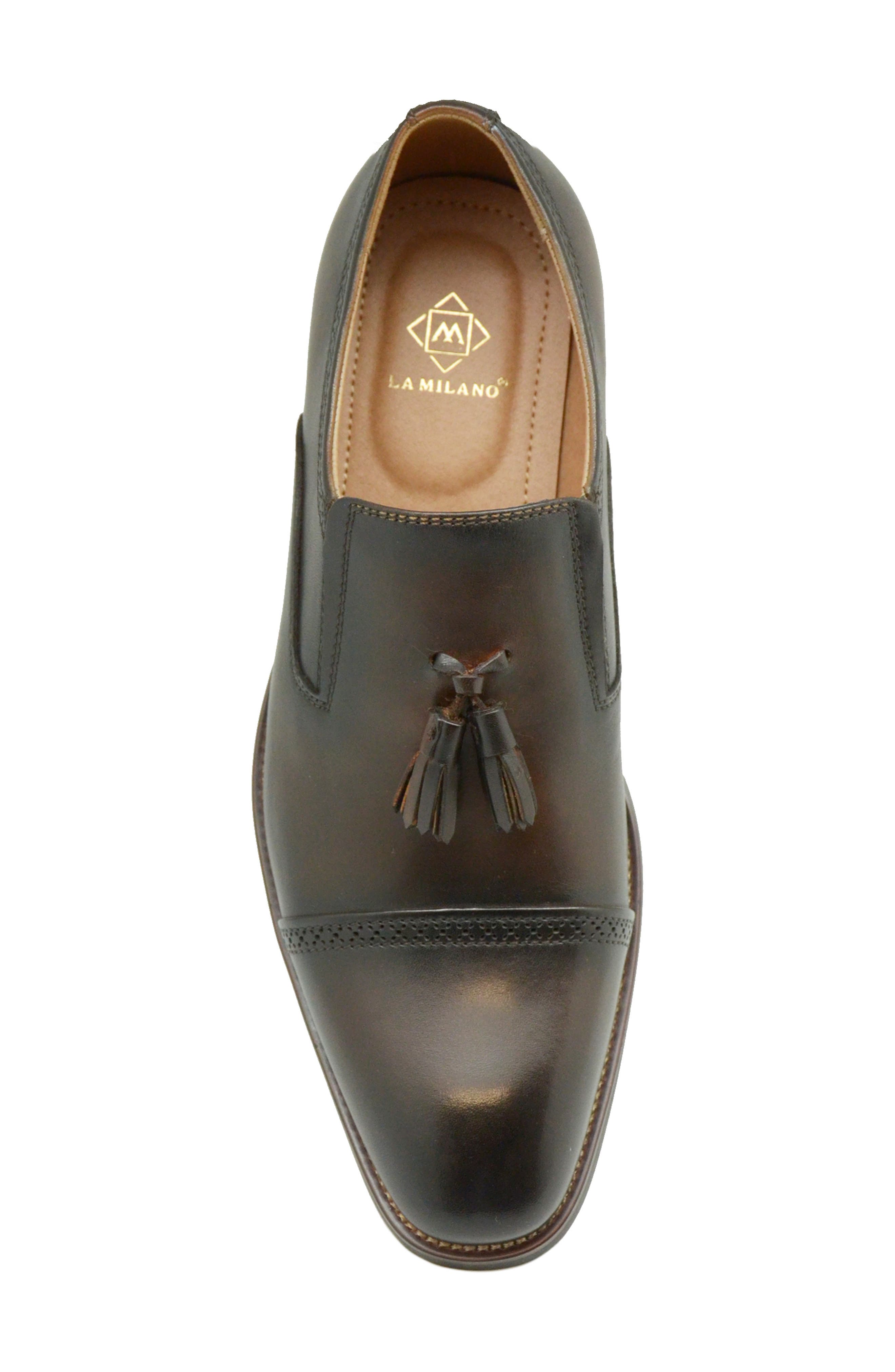 Tobias Tassel Loafer, Alternate, color, DARK BROWN