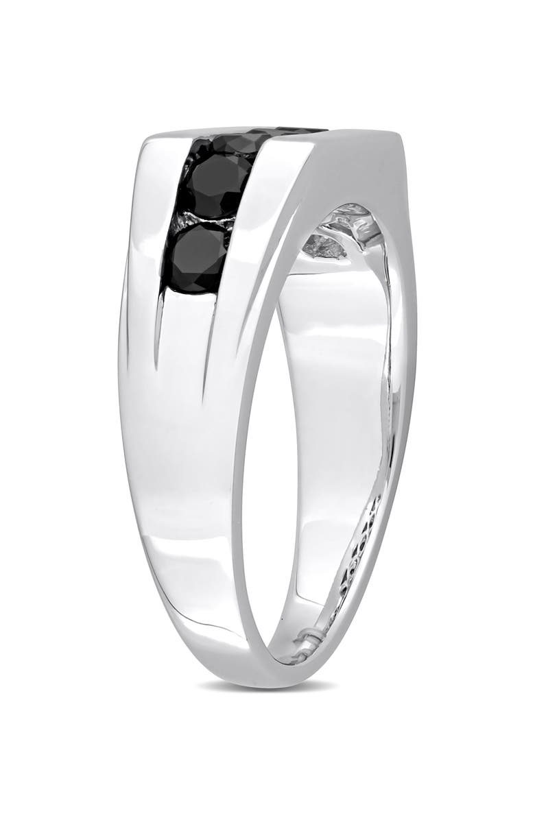 DELMAR Men's Black Diamond Channel Ring, Alternate, color, 
