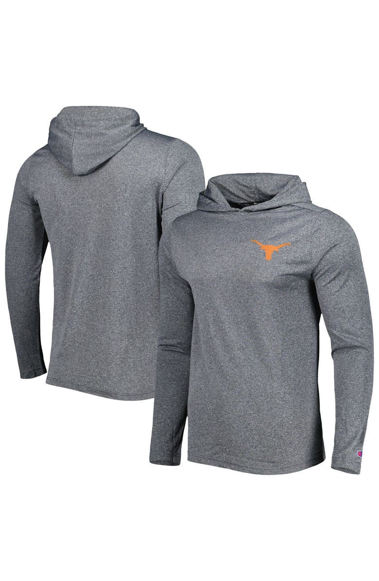 KNIGHTS APPAREL Men's Champion Gray Texas Longhorns Hoodie Long Sleeve T-Shirt, Main, color, 