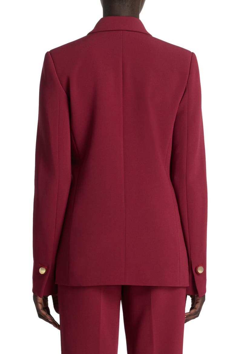 Double Breasted Stretch Cady Blazer, Alternate, color, RASPBERRY