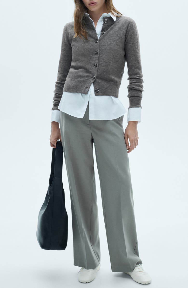 MANGO Crewneck Cardigan, Alternate, color, 