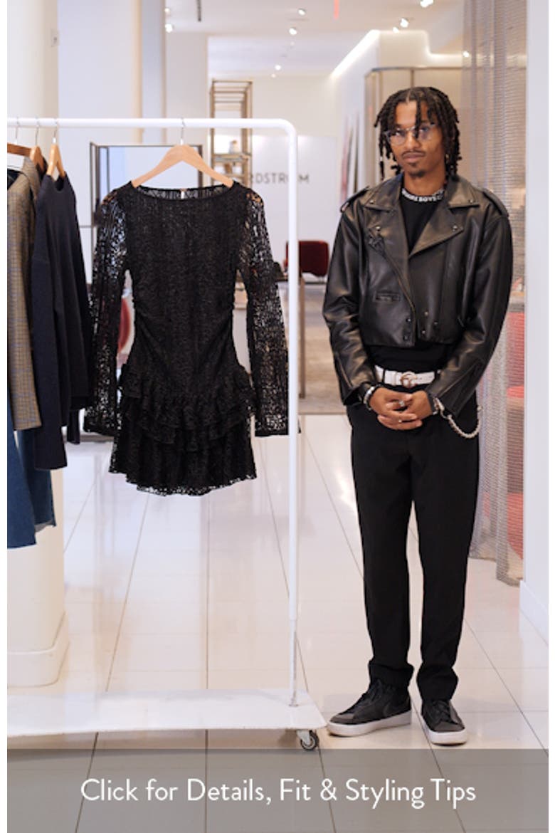 Tabby Lace Long Sleeve Minidress video