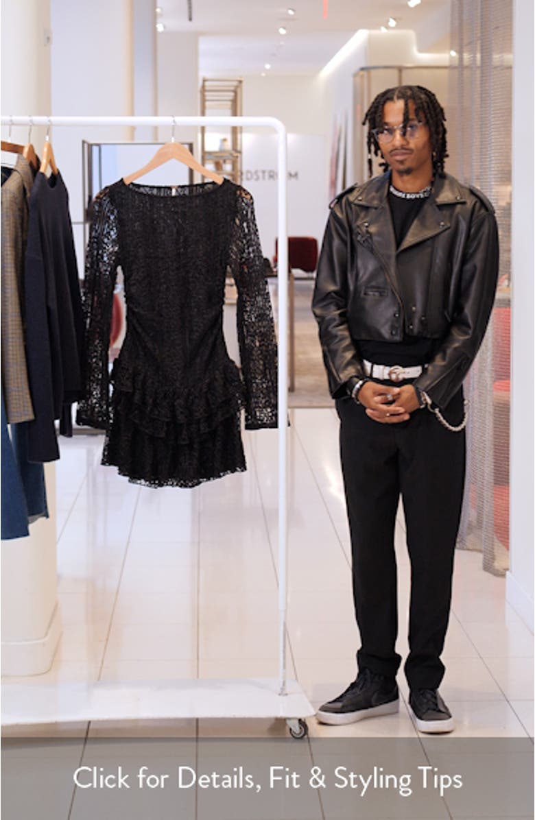 Tabby Lace Long Sleeve Minidress, sales video thumbnail