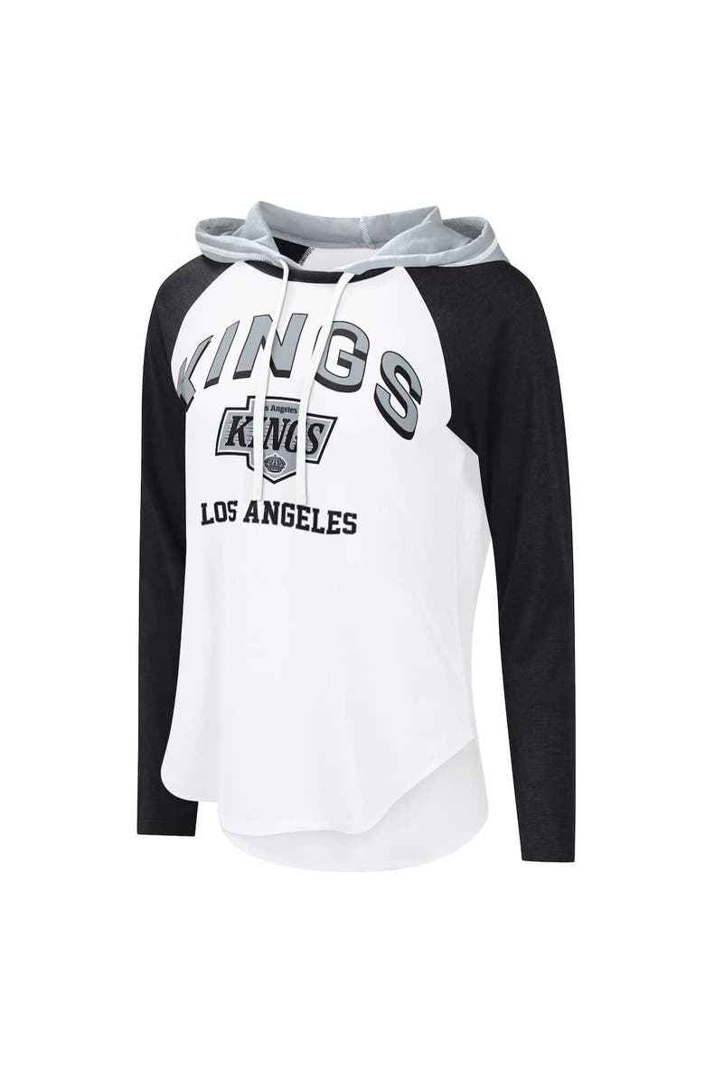 G-III 4HER BY CARL BANKS Women's G-III 4Her by Carl Banks White Los Angeles Kings VIP Raglan Long Sleeve Hoodie T-Shirt, Alternate, color, White